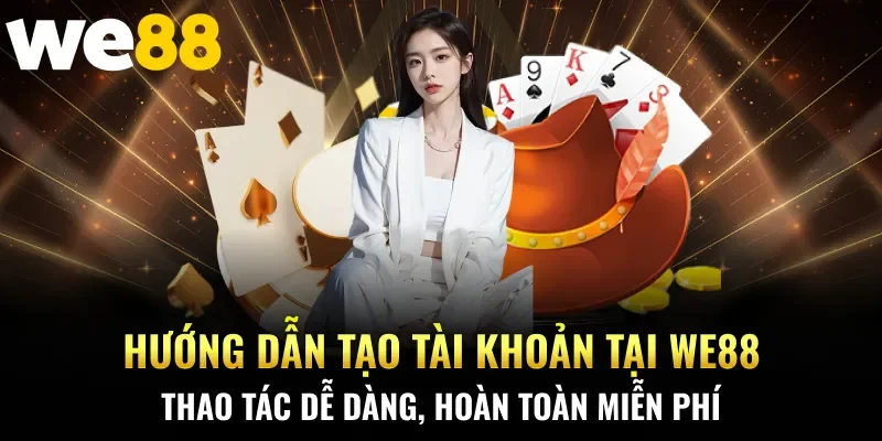 Hướng dẫn tạo tài khoản tại WE88 thao tác dễ dàng, hoàn toàn miễn phí